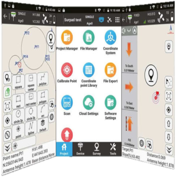 Software SURPAD 4 para Android GNSS RTK Software Software Para Niveles Software Para Niveles Topograficos Software Para Receptores GNSS Software Para Topografos Software RTK Software Surpad 4