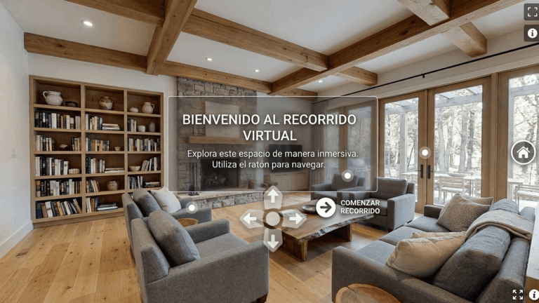 pantalla de bienvenida interactiva
